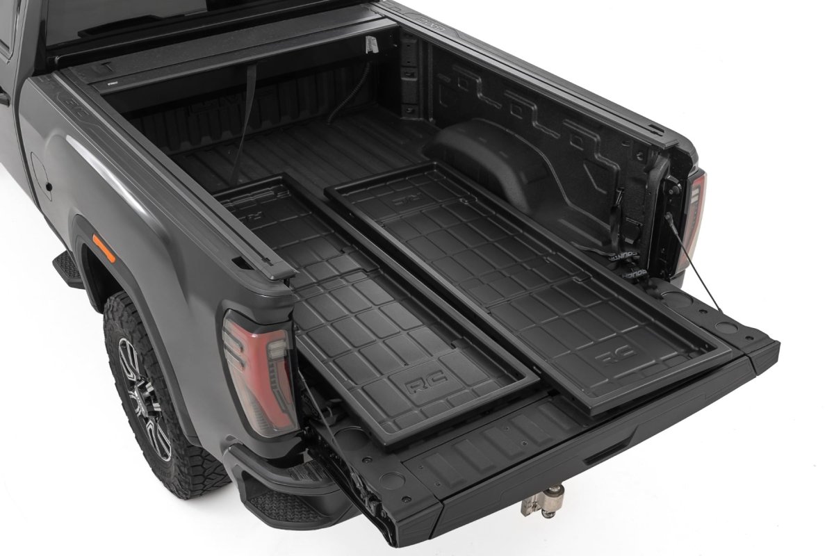 Ford F-150 Lightning Slide-Out Truck Bed Cargo Trays - Rough Country - Fits 6'7